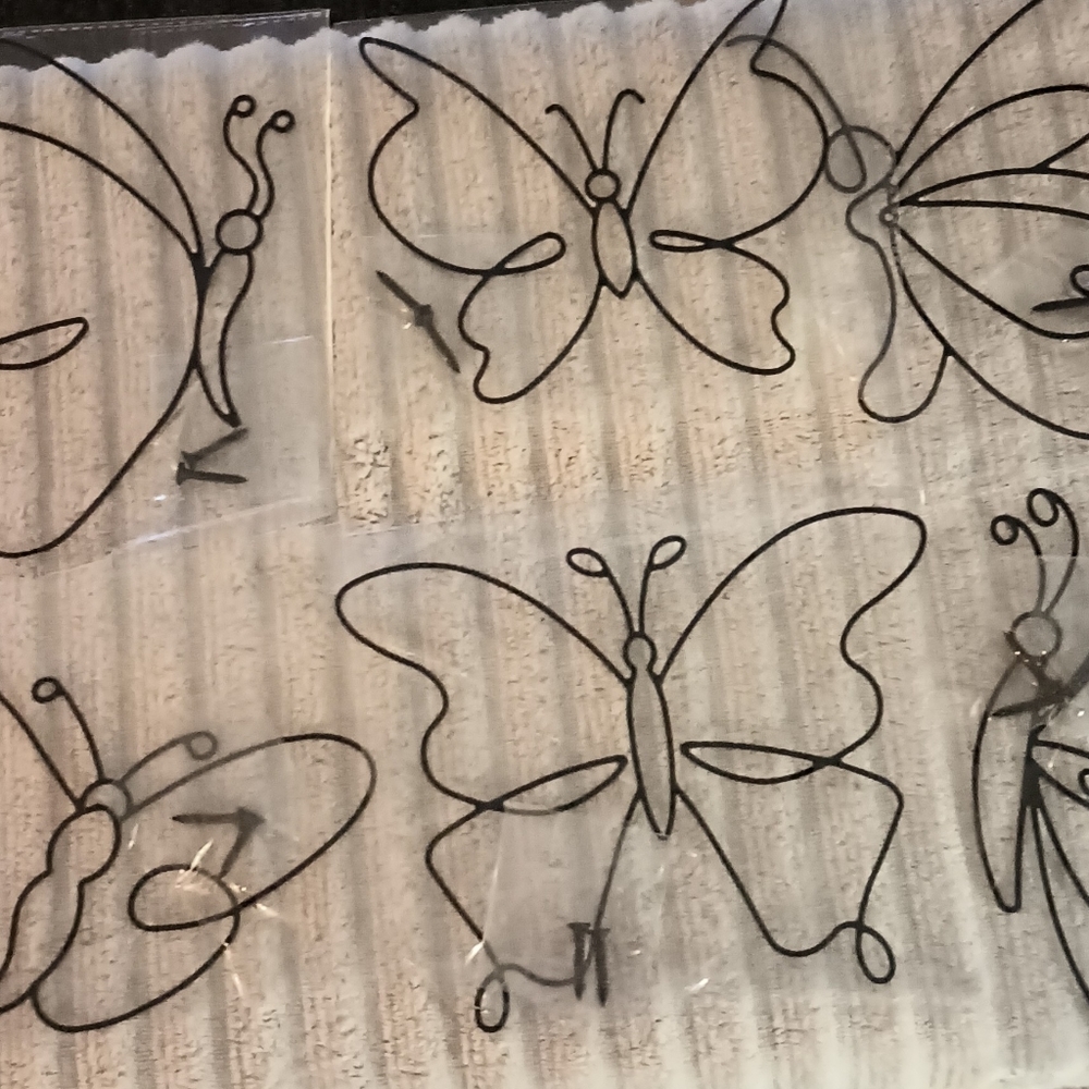 Hotop 6pcs Metal Wire butterfly wall decoration